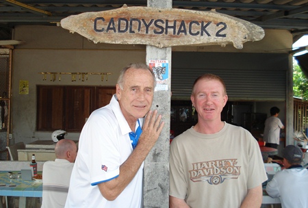 Wednesday winner Dale Murphy, left, with runner-up Paul Evans.